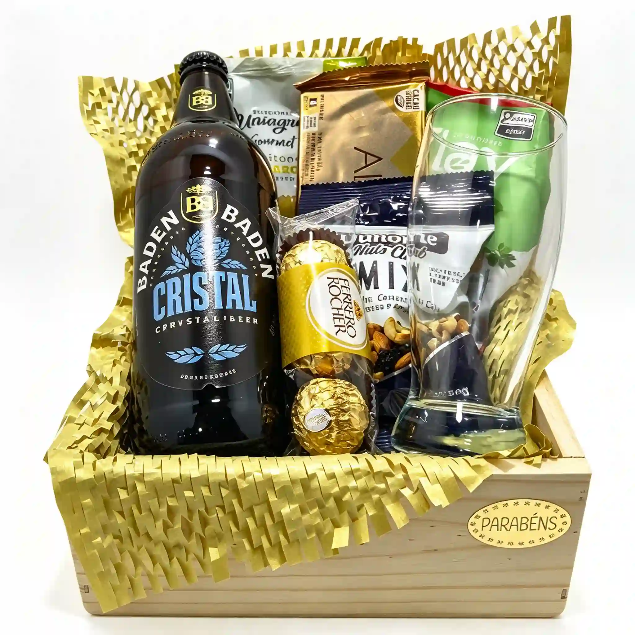 Cesta com cerveja artesanal – Caixa Baden Beer
