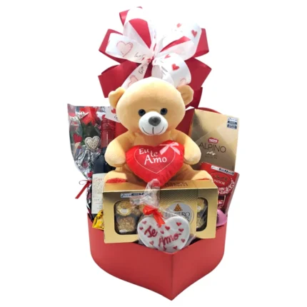Box coração com urso – Box coração Luxo