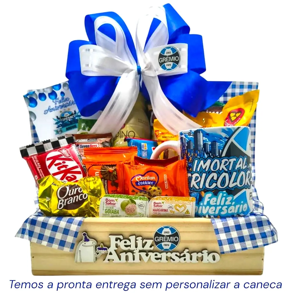 Cesta de aniversário do Grêmio – Café aniversário guloseimas Grêmio, foto 2