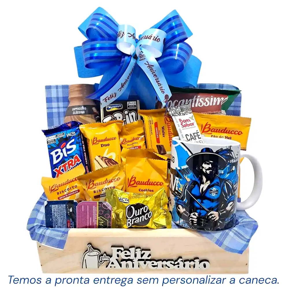 Cesta de aniversário do Grêmio – Café aniversário guloseimas Grêmio, foto 4