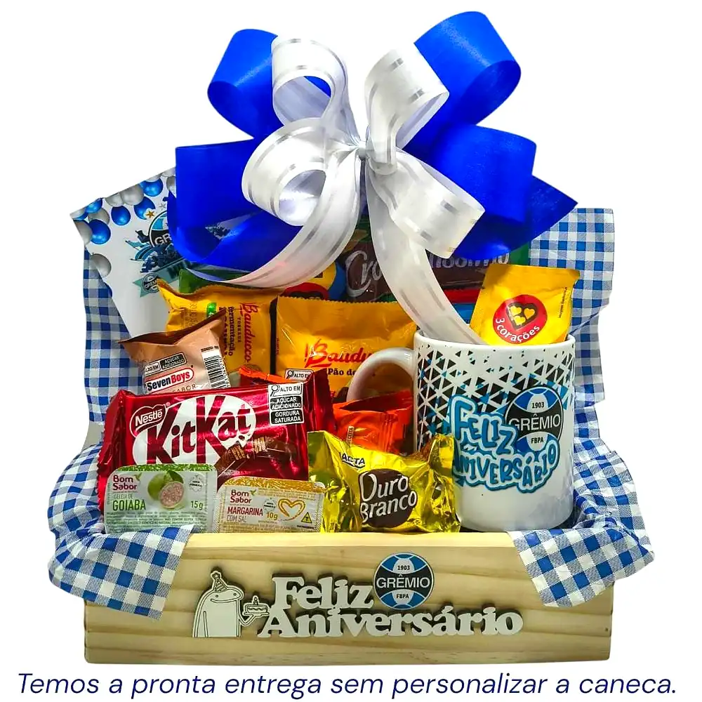 Cesta de aniversário do Grêmio – Café aniversário guloseimas Grêmio, foto 5