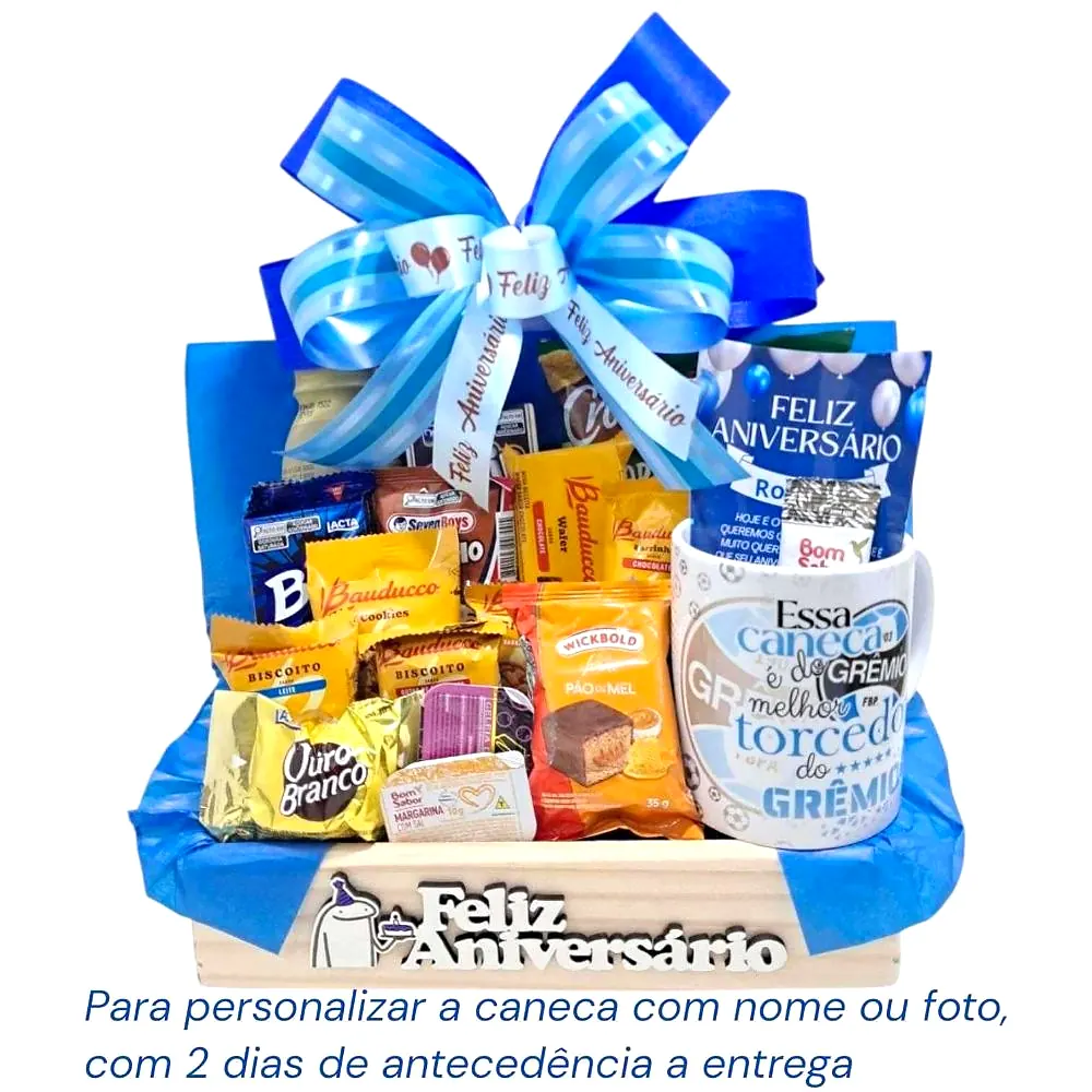 Cesta de aniversário do Grêmio – Café aniversário guloseimas Grêmio, foto 6