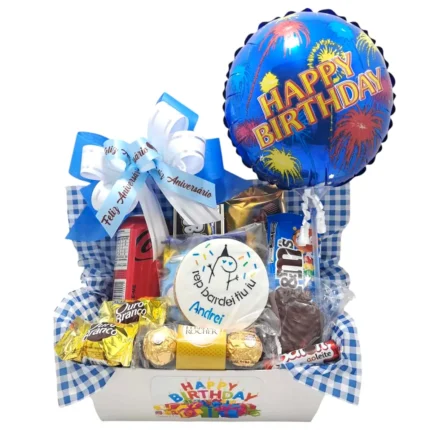 Caixa de aniversário com guloseimas – Caixa Aniversário Guloseimas