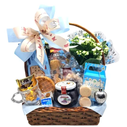 Cesta de chá com flor – Cesta carinho