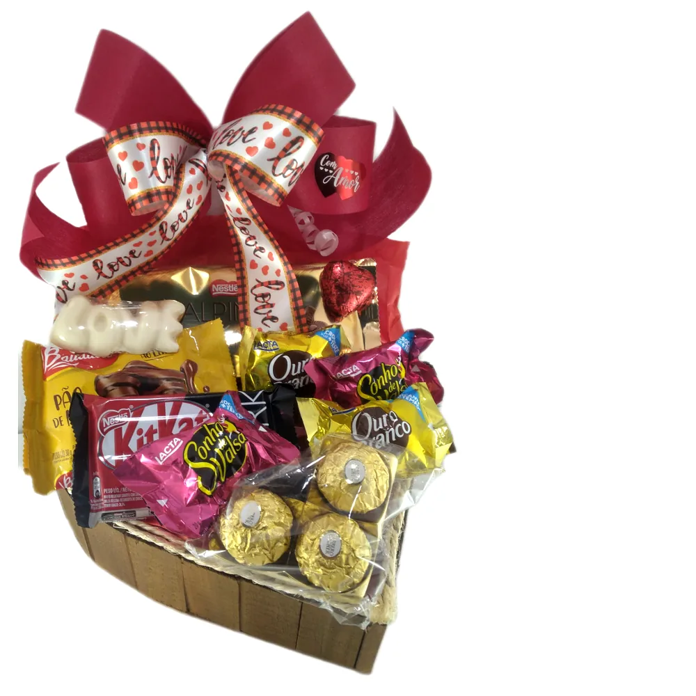 Coração de chocolates – Coração Doce Romântico